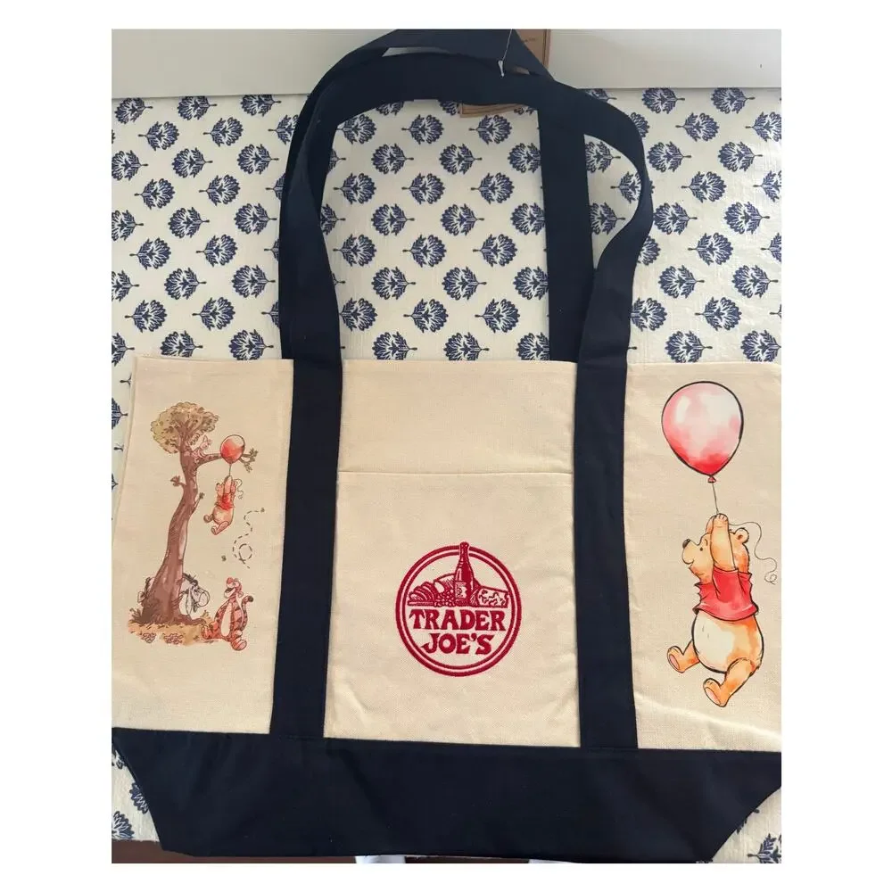 Disney Winnie Pooh Tigger Eeyore Piglet Large Custom Made Trader Joes Mini Tote